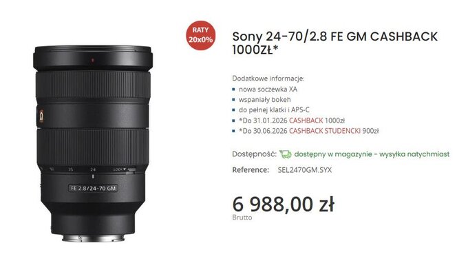 Ostatnie dni Sony Cashback w e-oko.pl Ostatnie dni Sony Cashback w e-oko.pl