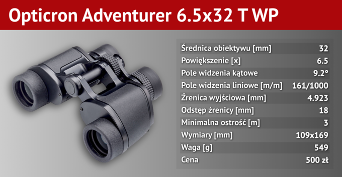 Pierwsza lornetka dla dziecka - edycja 2026 - Opticron Adventurer 6.5x32 T WP