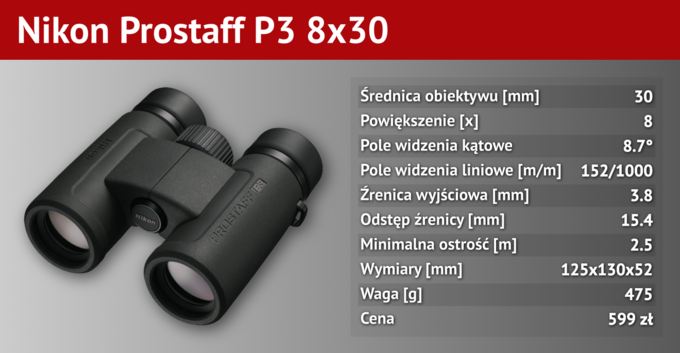 Pierwsza lornetka dla dziecka - edycja 2026 - Nikon Prostaff P3 8x30