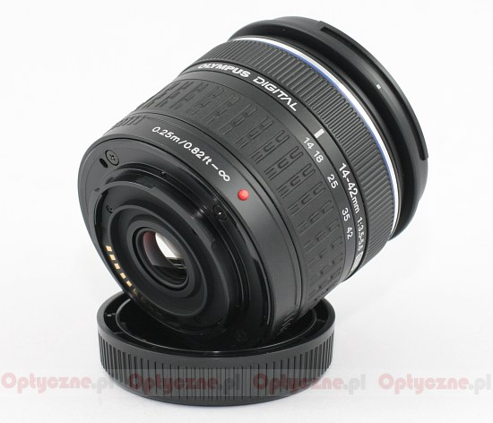 Olympus Zuiko Digital ED 14-42 mm f/3.5-5.6 - Budowa i jakość wykonania Olympus Zuiko Digital ED 14-42 mm f/3.5-5.6 - Budowa i jakość wykonania