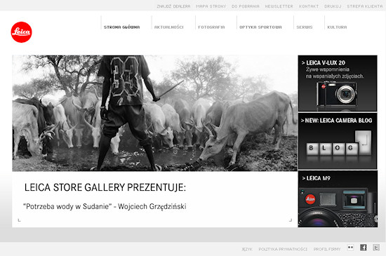 Polski serwis internetowy Leica Camera AG