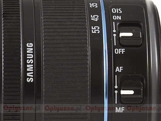 Samsung NX 18-55 mm f/3.5-5.6 OIS - Budowa, jako wykonania i stabilizacja