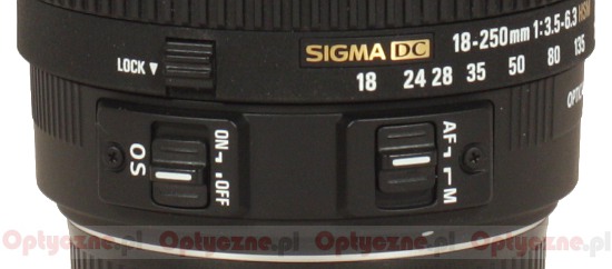 Sigma 18-250 mm f/3.5-6.3 DC OS HSM - Budowa, jako wykonania i stabilizacja