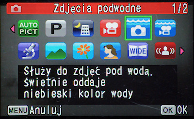 Test aparatw podwodnych 2011 - Pentax Optio WG-1