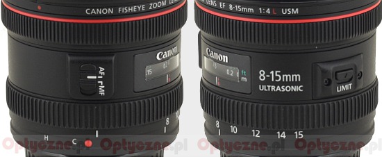 Canon EF 8-15 mm f/4 L Fisheye USM - Budowa i jako wykonania