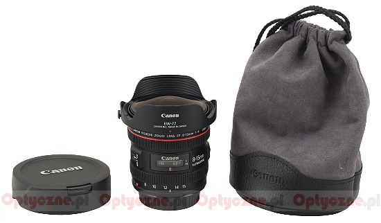 Canon EF 8-15 mm f/4 L Fisheye USM - Budowa i jako wykonania