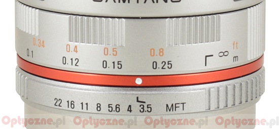 Samyang 7.5 mm f/3.5 UMC Fish-eye MFT - Ustawianie ostroci