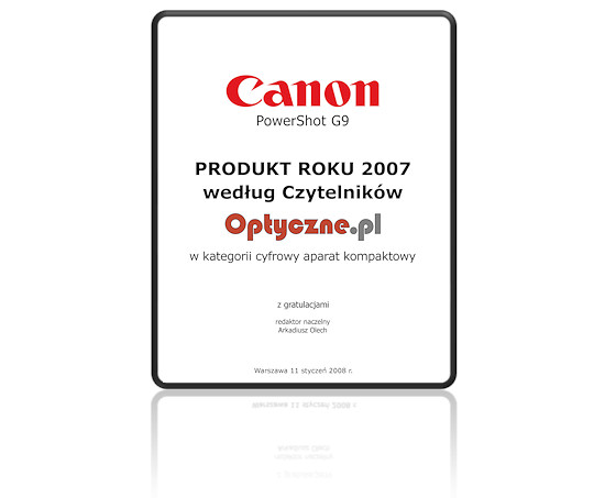Plebiscyt na Produkt Roku 2007  - wyniki. - Podsumowanie Plebiscytu na Produkt Roku 2007 wg Czytelnikw Optyczne.pl