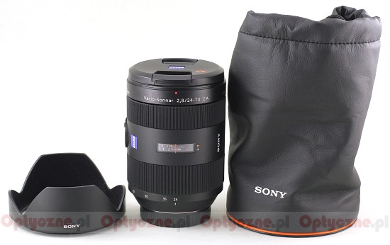 Sony Carl Zeiss Vario Sonnar 24-70 mm f/2.8 T* SSM - Budowa i jako wykonania