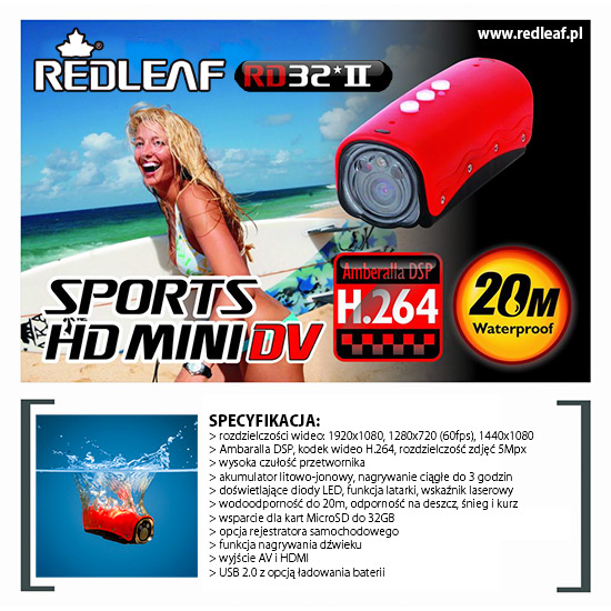 Redleaf - nowa marka kamer sportowych