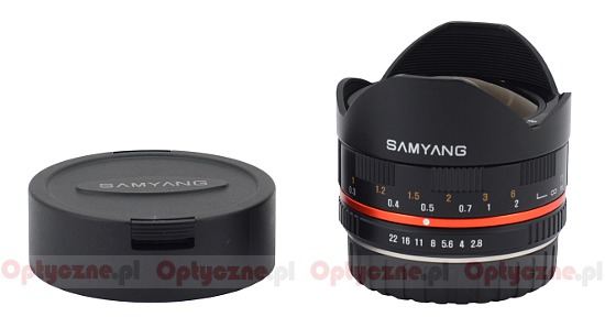 Samyang 8 mm f/2.8 UMC Fisheye - Budowa i jako wykonania