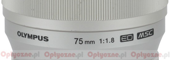 Olympus M.Zuiko Digital 75 mm f/1.8 ED - Budowa i jako wykonania