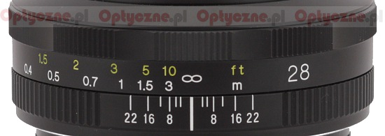 Voigtlander Color Skopar 28 mm f/2.8 SL II - Ustawianie ostroci