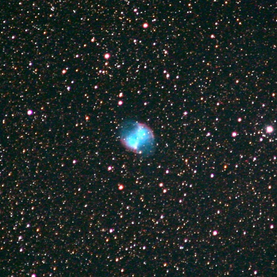 Niebo przez lornetk - M27 - Messier 27 czyli Hantle