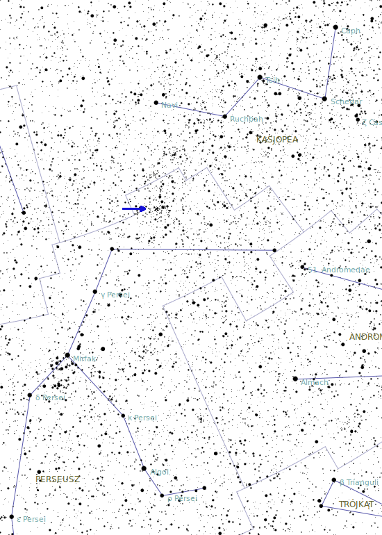 Niebo przez lornetk - χ i h Persei - Podwjna gromada w Perseuszu