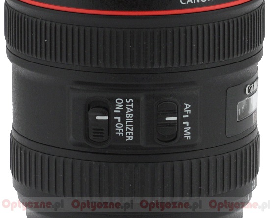 Canon EF 24-70 mm f/4L IS USM - Budowa, jako wykonania i stabilizacja