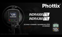 Phottix Indra 360 lub 500 w zestawie z wyzwalaczem Odin