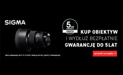 5-letnia gwarancja dla obiektyww Sigma