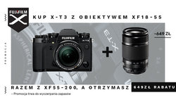 Promocja Fujifilm - rabat przy zakupie X-T3 w zestawie