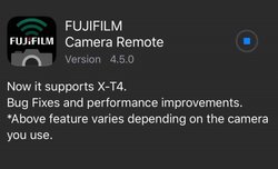 Aplikacja Fujifilm Camera Remote w wersji 4.5.0 Aplikacja Fujifilm Camera Remote w wersji 4.5.0