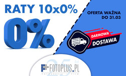 Darmowa dostawa i raty 0 procent do końca marca w sklepie FOTO-PLUS Darmowa dostawa i raty 0 procent do końca marca w sklepie FOTO-PLUS