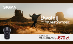 Promocja cashback na obiektywy Sigma