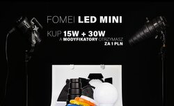 Promocja na zestaw lamp Fomei LED MINI z modyfikatorami