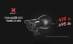Quadralite VideoLED 600 teraz 40 procent taniej