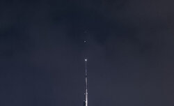 Koniunkcja Jowisza i Saturna nad Burj Khalifa