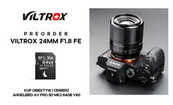 Viltrox AF 24 mm f/1.8 FE z kart� AngelBird 64GB V60