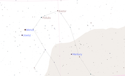 Planetarny taniec na wieczornym niebie