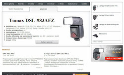 Ruszya strona internetowa marki Tumax