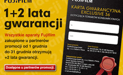 3 lata gwarancji na aparaty Fujifilm