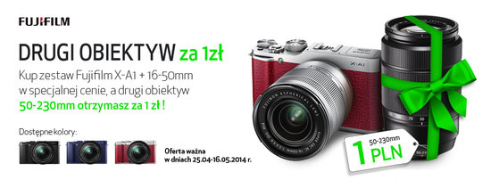 Fujifilm X-A1 - drugi obiektyw za 1 z