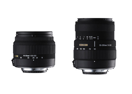 Sigma 18-50mm f/3.5-5.6 DC HSM i Sigma 55-200mm f/4-5.6 DC HSM
