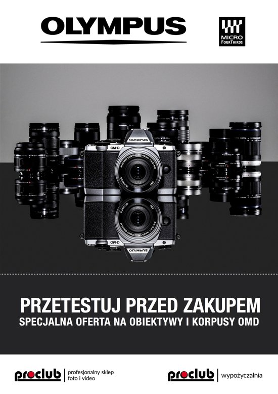 Produkty marki Olympus w wypoyczalni Proclub