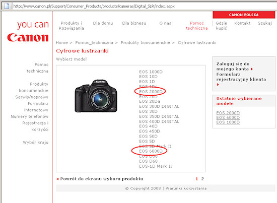 Canon EOS 2000D i Canon EOS 6000D