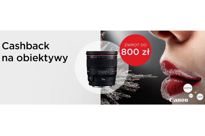 Canon CashBack - promocje na wybrane obiektywy