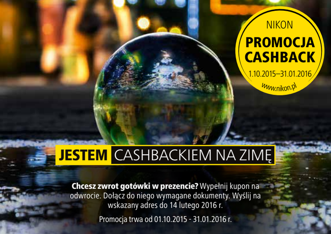 Nowa promocja Nikon Cashback