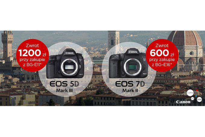 Canon Cashback na aparaty z gripami