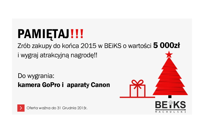 Promocja BEiKS - do wygrania aparaty Canon i kamera GoPro