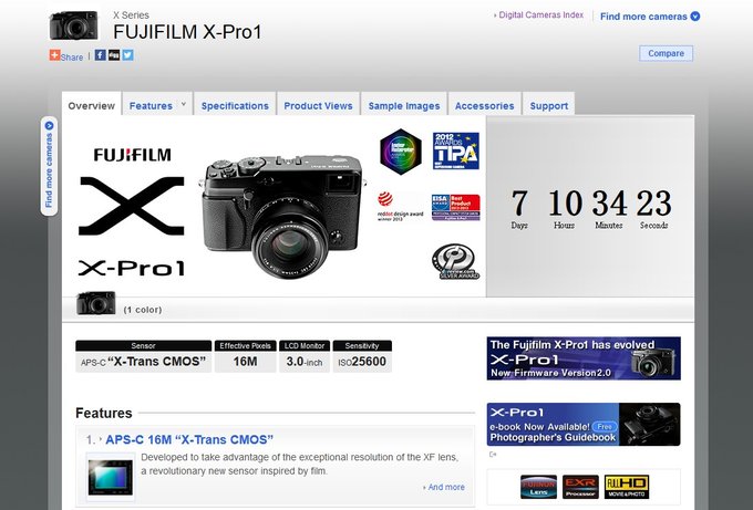 Licznik na stronie Fujifilm. Wkrtce premiera modelu X-Pro2?