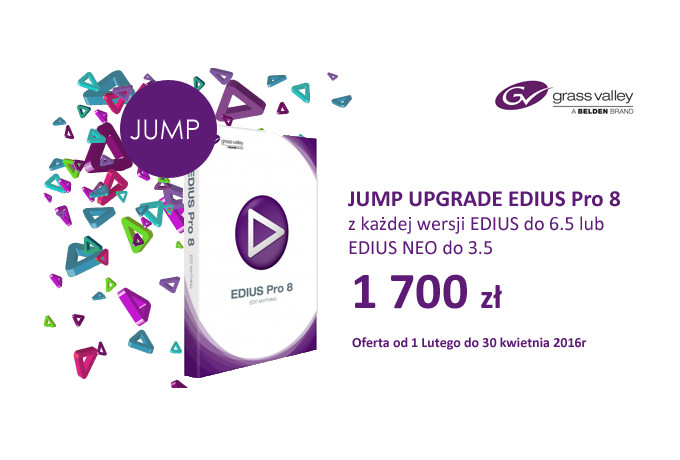 Promocja aktualizacji oprogramowania do EDIUS Pro 8