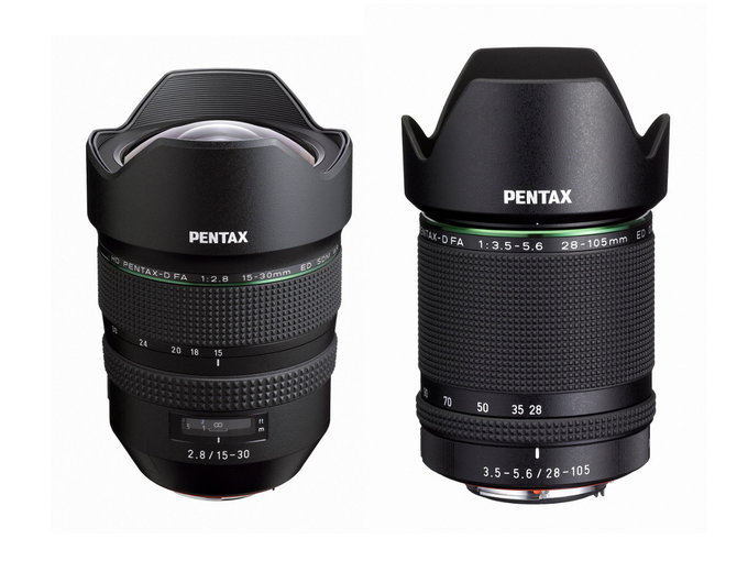 Pentax-D HD FA 15-30 mm f/2.8ED SDM WR i 28-105 mm f/3.5-5.6ED DC WR