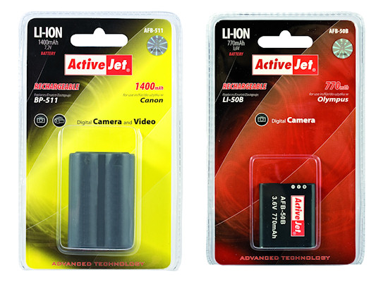 ActiveJet - akumulatory do aparatw i kamer
