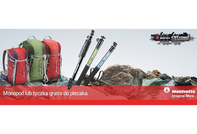 Manfrotto Off road Hiker - tyczka lub monopod gratis