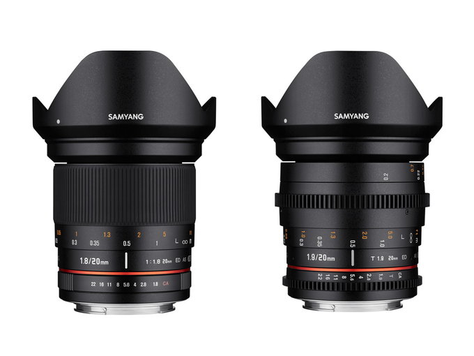 Samyang 20 mm f/1.8 ED AS UMC oraz 20 mm T1.9 ED AS UMC