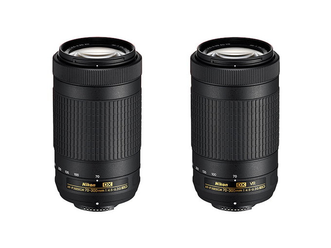 Nikon Nikkor AF-P DX 70-300 mm f/4.5-6.3G ED VR oraz 70-300 mm f/4.5-6.3G ED