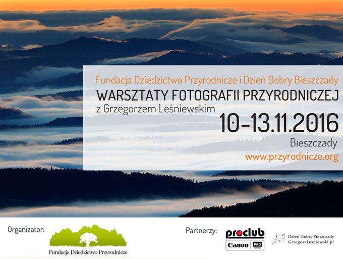 Listopadowe warsztaty fotograficzne w Bieszczadach