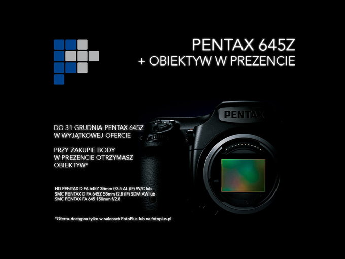 Obiektyw w prezencie przy zakupie Pentaxa 645Z
